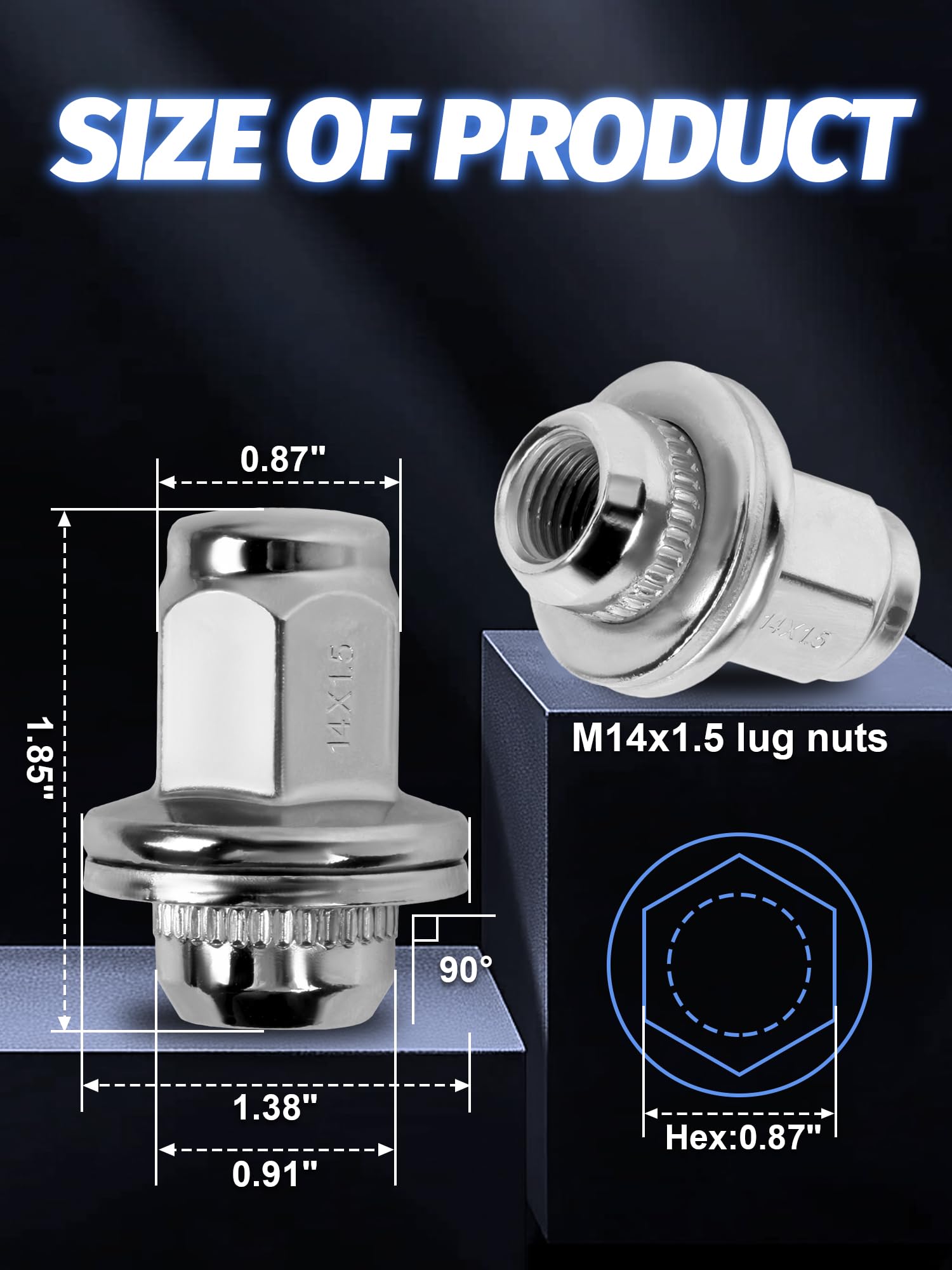 Amazon.com: m14x1.5 Lug Nuts Set of 20 Compatible with Sequoia